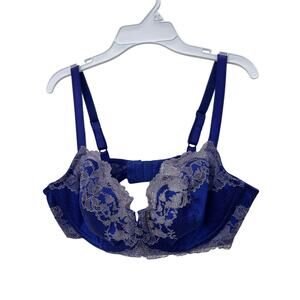 Wacoal Lace Affair Bra 38C Classic Underwire Purple 851256 Back Hook Scalloped